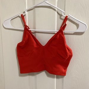 ALO yoga red bra top size small